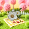 White flower, green leaf and pearl brooch, an elegant lady's accessory, exquisite gift box set details Picture